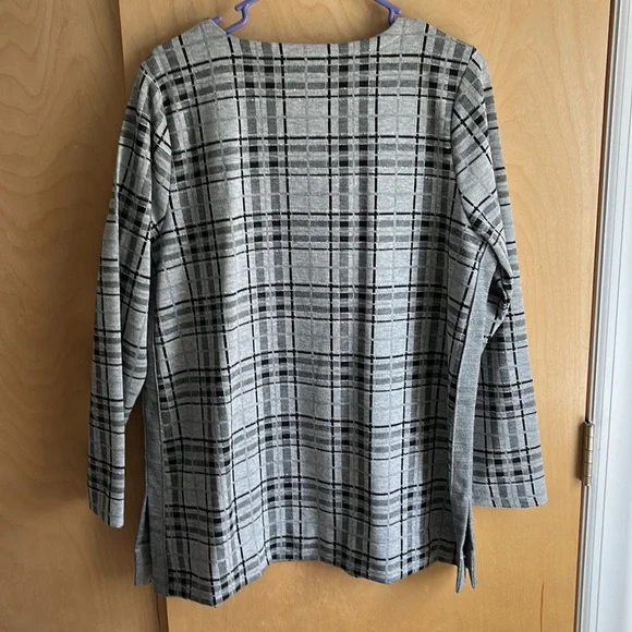 J Jill Plaid Tunic Top - Picture 6 of 6